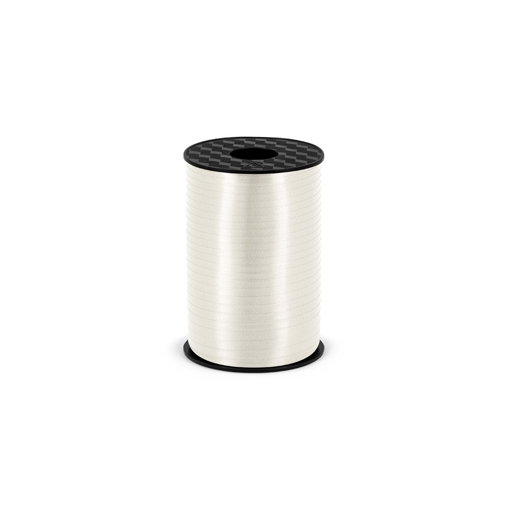 Wstążka plastikowa do balonów - biała, 5 mm x 225 m
