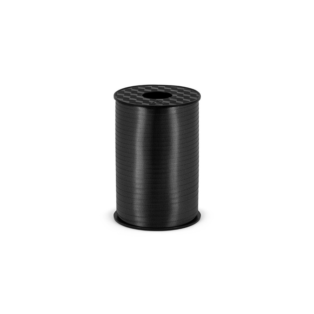 Plastic ribbon for balloons - black, 5 mm x 225 m