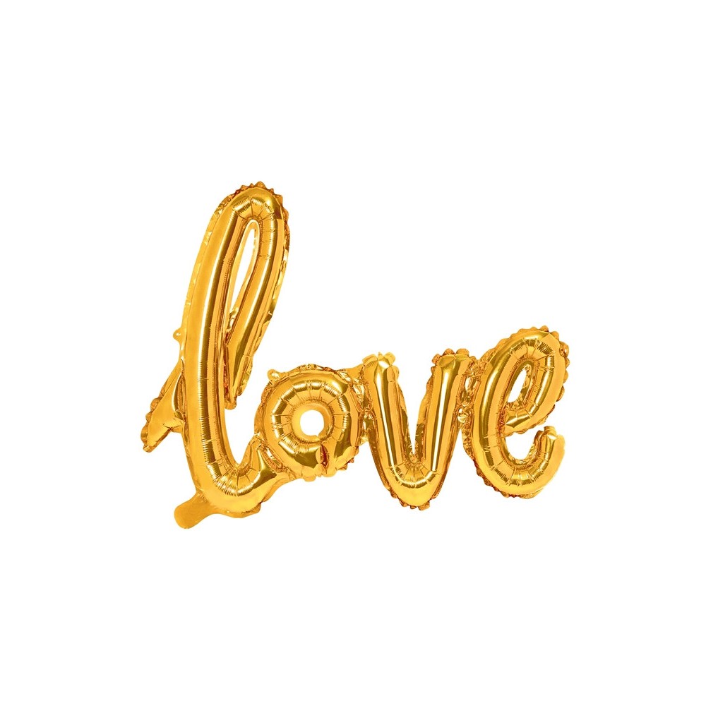 Foil balloon Love - gold, 73 x 59 cm