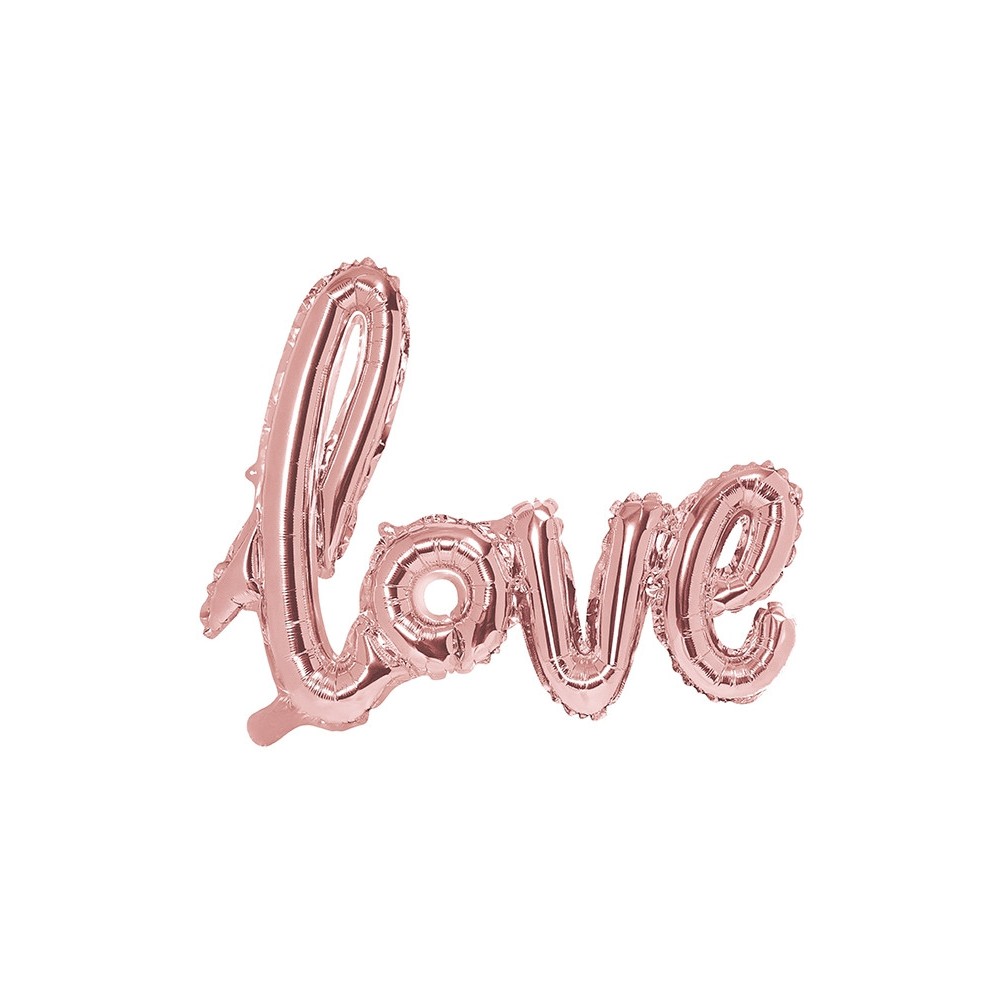 Foil balloon Love - rose gold, 73 x 59 cm