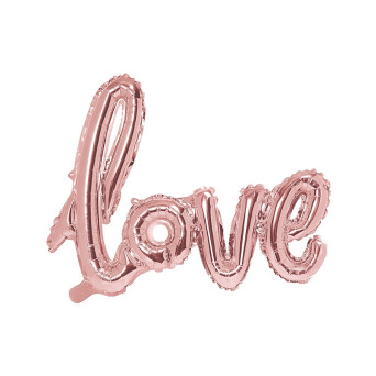 Foil balloon Love - rose gold, 73 x 59 cm