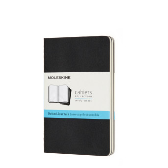 Zestaw notatników w kropki A6 - Moleskine - czarne 3 szt.