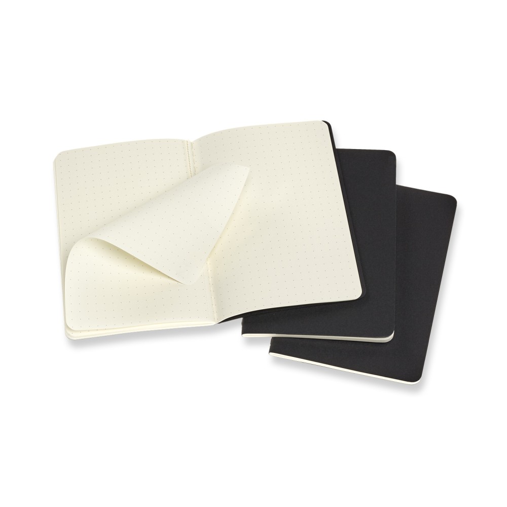 Cahier - Journal - Dotted Black - Pocket 3 pcs 70g/m2