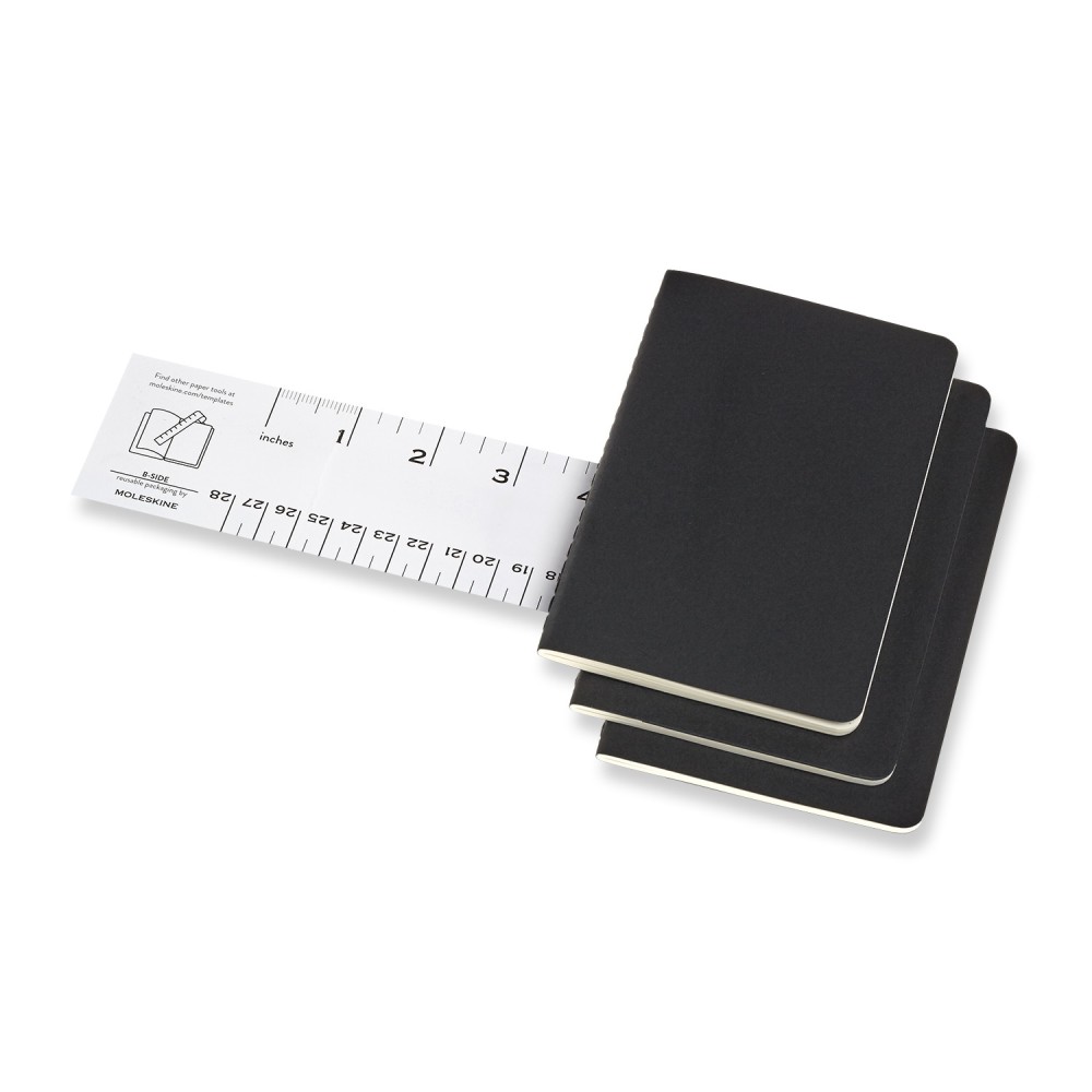 Cahier - Journal - Dotted Black - Pocket 3 pcs 70g/m2