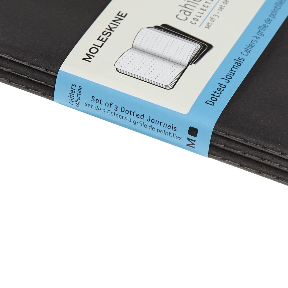 Cahier - Journal - Dotted Black - Pocket 3 pcs 70g/m2