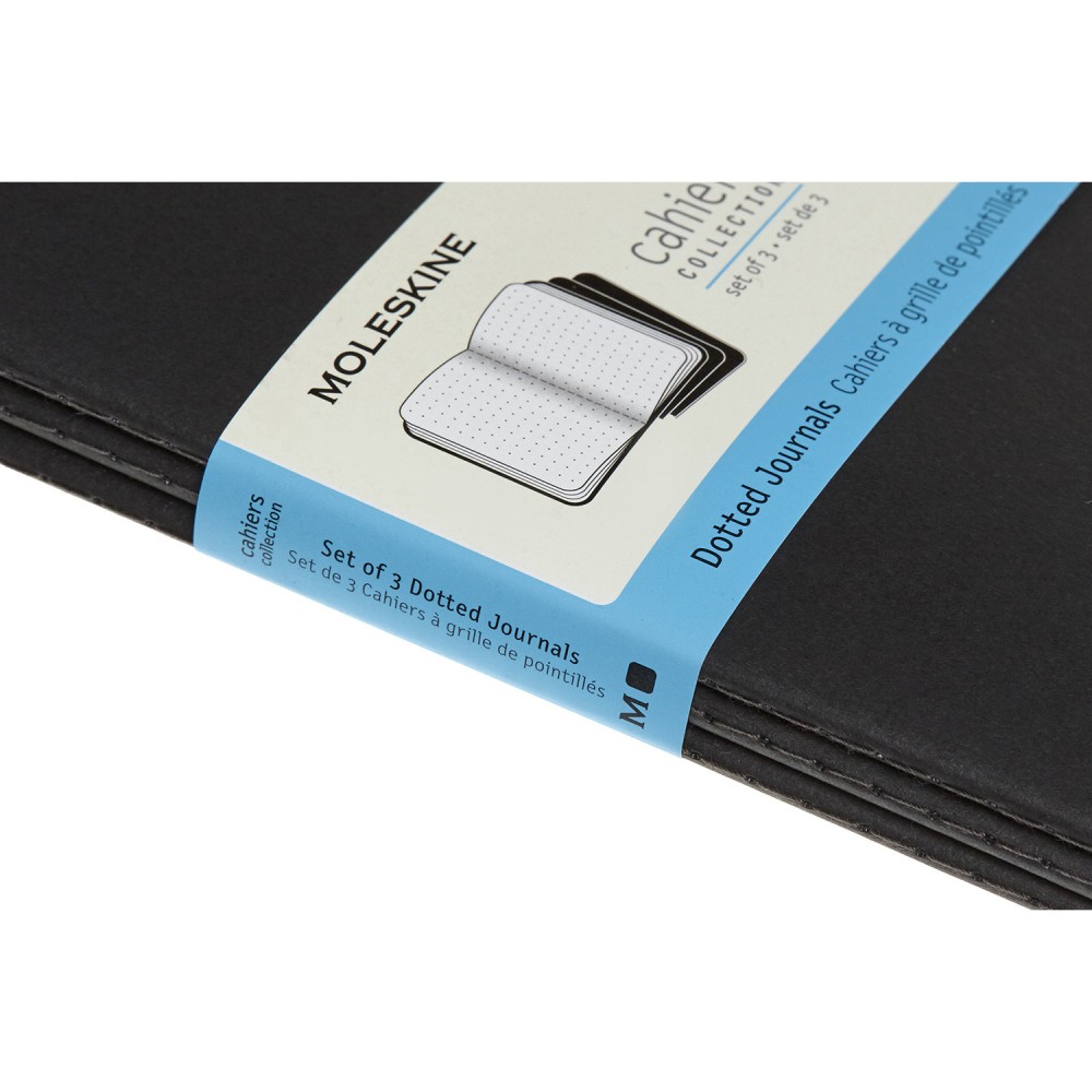Notebook Moleskine Dotted Cahier Journals - Black - Large 3 pcs 70g/m2