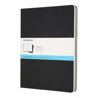 Zestaw notatników w kropki XL - Moleskine - czarne 3 szt.