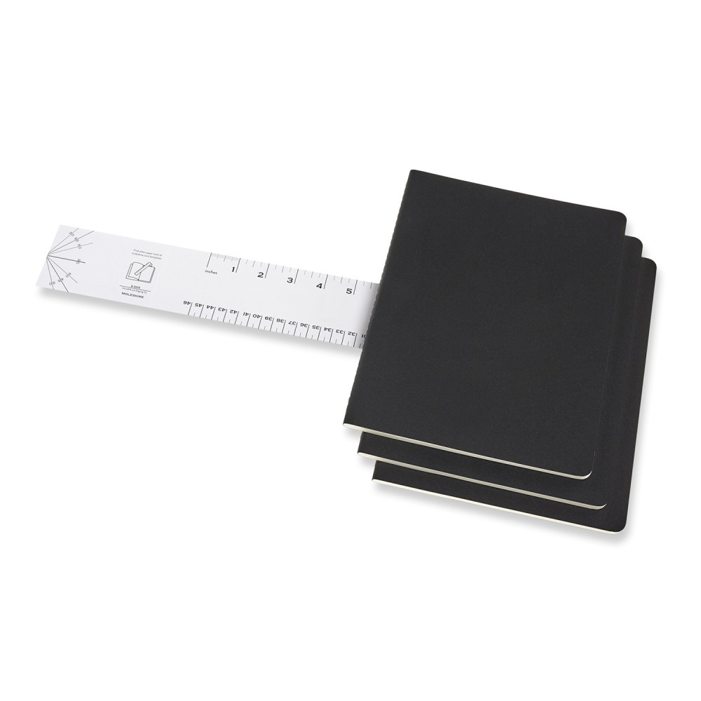 Zestaw notatników w kropki XL - Moleskine - czarne 3 szt.