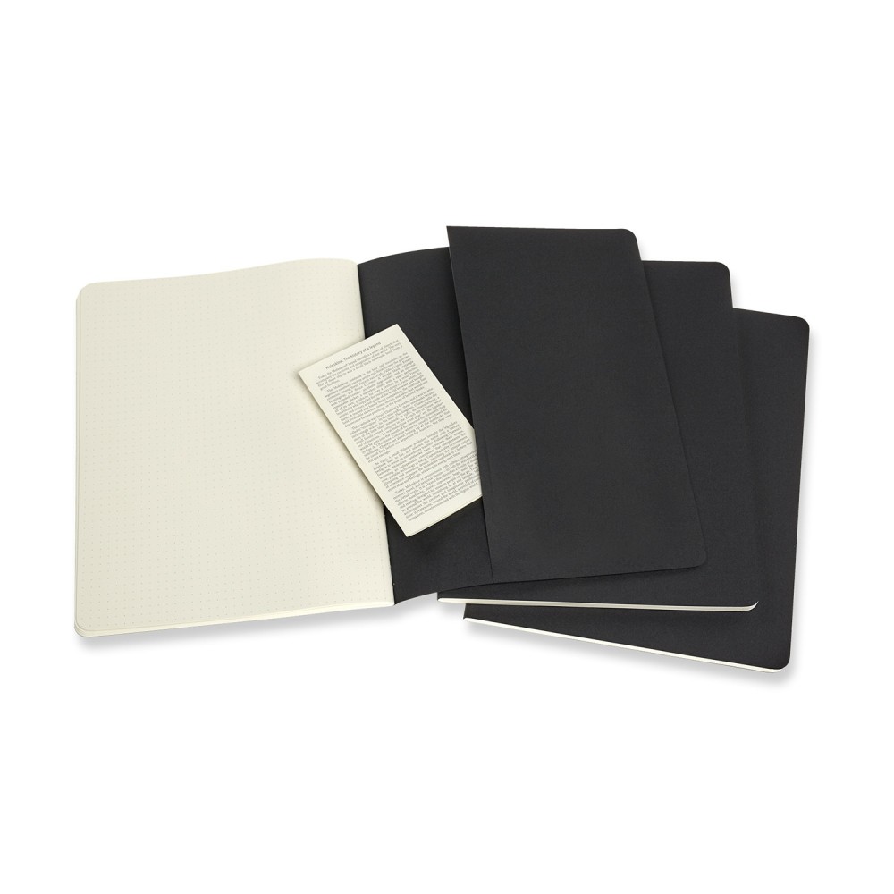 Notebook Moleskine Dotted Cahier Journals - Black - XL 3 pcs 70g/m2