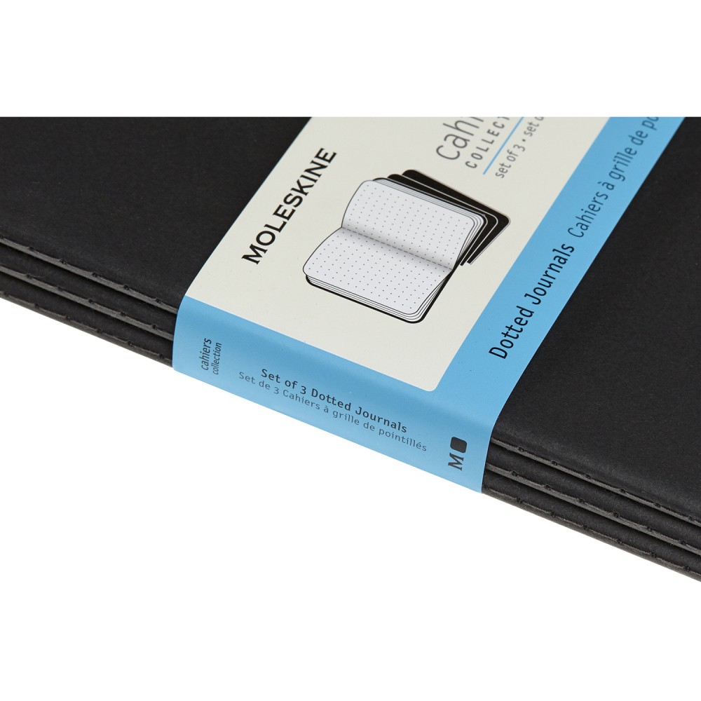 Notebook Moleskine Dotted Cahier Journals - Black - XL 3 pcs 70g/m2