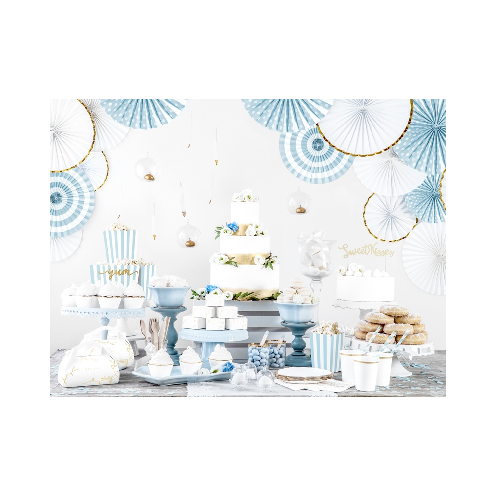 Plates - white and gold, 6 pcs.
