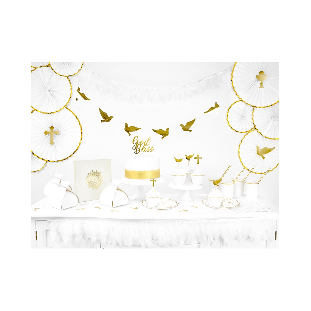 Plates - white and gold, 6 pcs.
