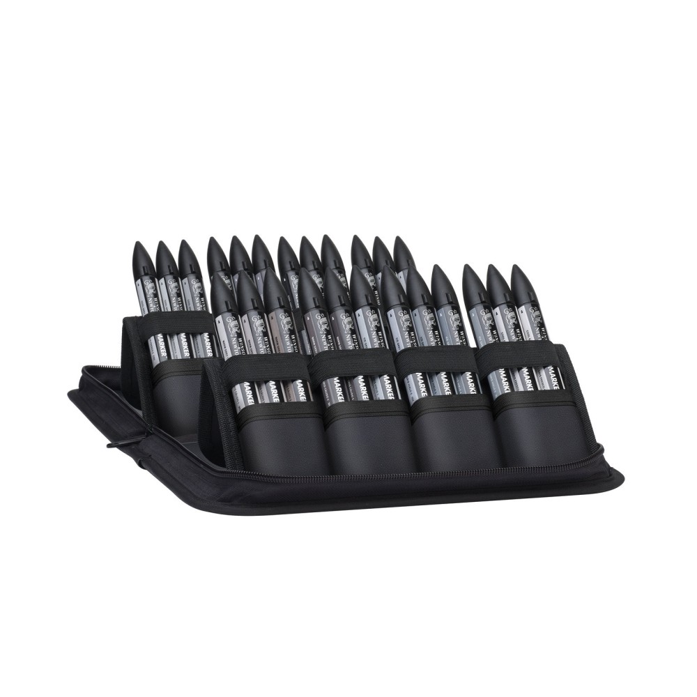 Zestaw Promarker - Winsor & Newton - Black & Grey, 24 szt.
