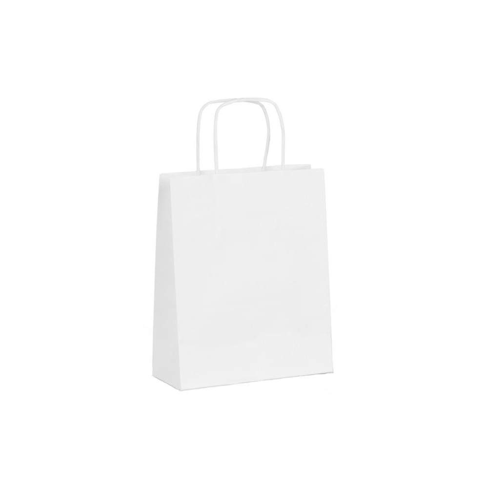 Paper bag - white, 24 x 8 x 32 cm