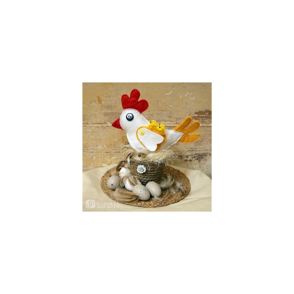 Quail eggs with feathers 4 cm, 12 pcs - White