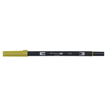 Pisak dwustronny Dual Brush Pen - Tombow - Green Ochre