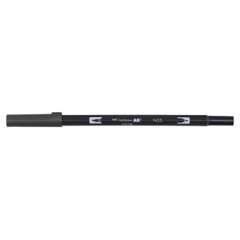 Pisak dwustronny Dual Brush Pen - Tombow - Lamp Black