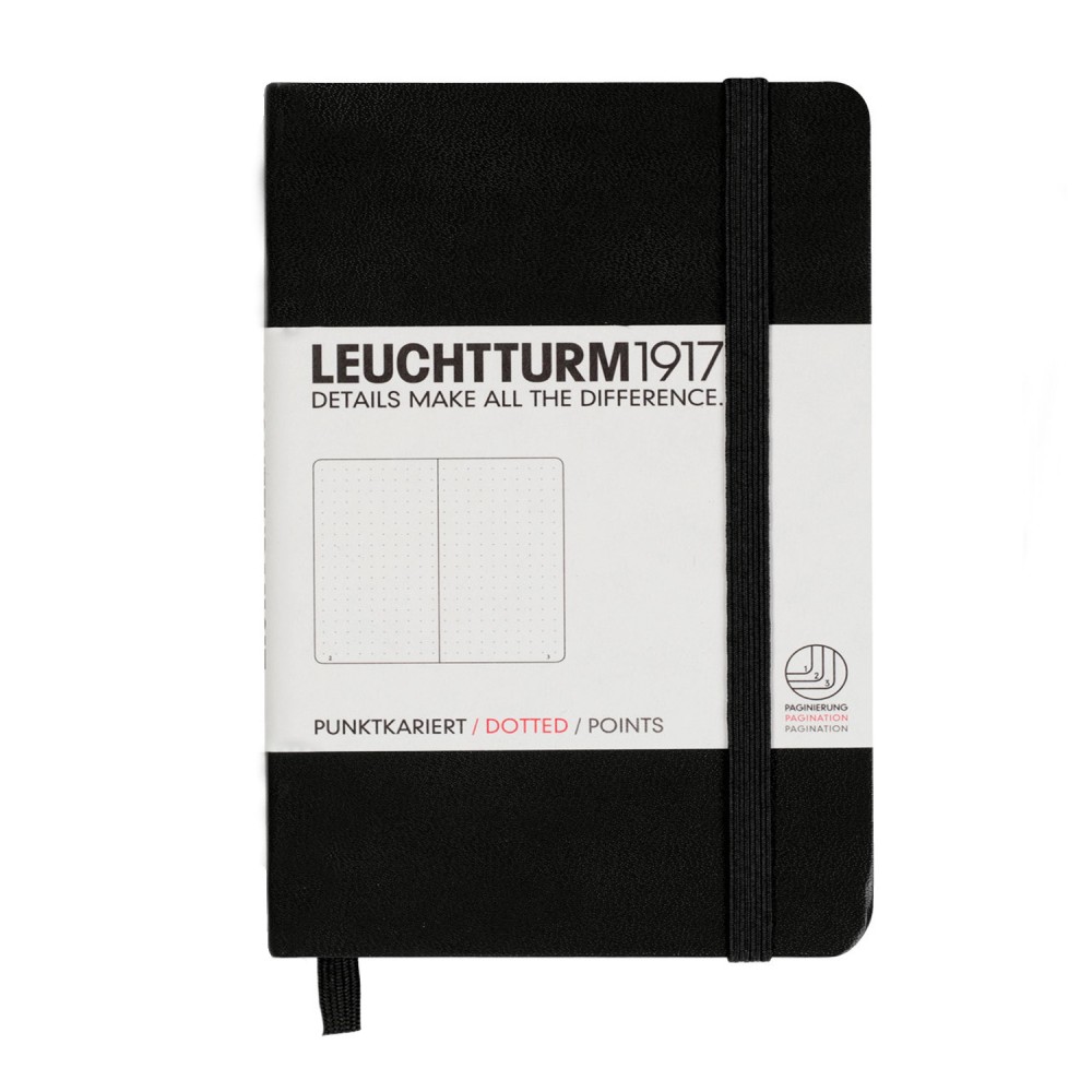 Notatnik A5 - Leuchtturm1917 - w kropki, czarny, 80 g/m2