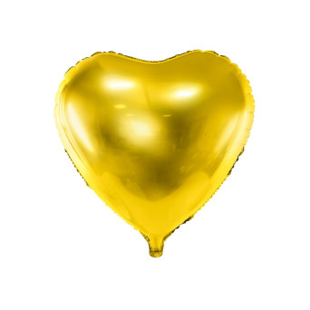 Foil balloon Heart - gold, 35 cm
