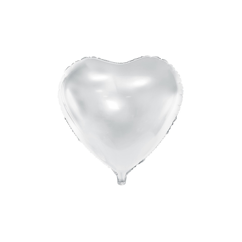 Balon foliowy Serce - biały, 35 cm