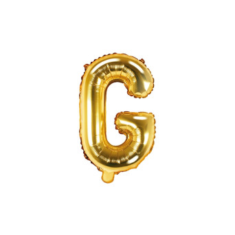 Foil balloon letter G - gold, 35 cm