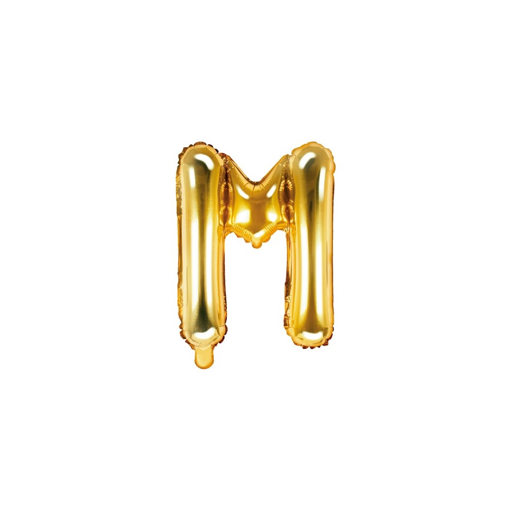 Foil balloon letter - gold, 35 cm