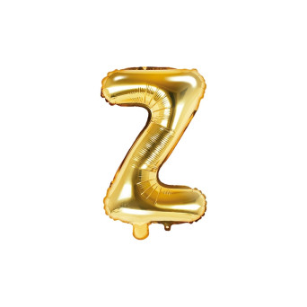 Balon foliowy litera Z - złoty, 35 cm