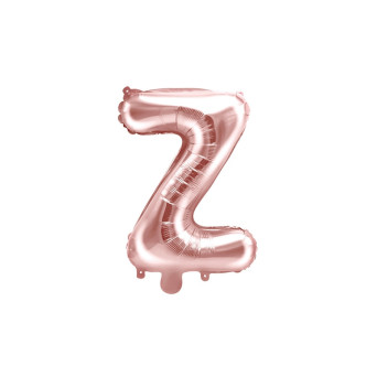 Foil balloon letter Z - rose gold, 35 cm