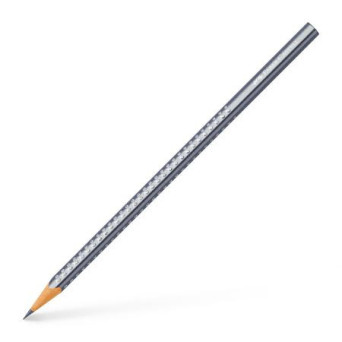 Ołówek trójkątny Sparkle - Faber-Castell - metaliczny srebrny
