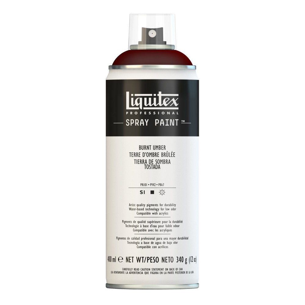 Farba akrylowa w spray'u - Liquitex - Burnt Umber, 400 ml