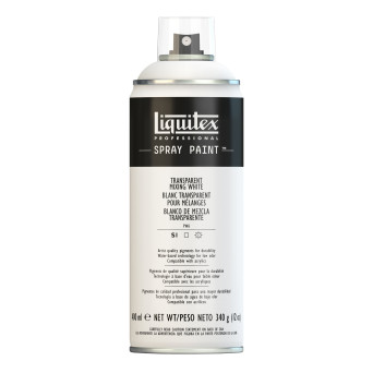Farba akrylowa w spray'u - Liquitex - Transparent Mixing White, 400 ml