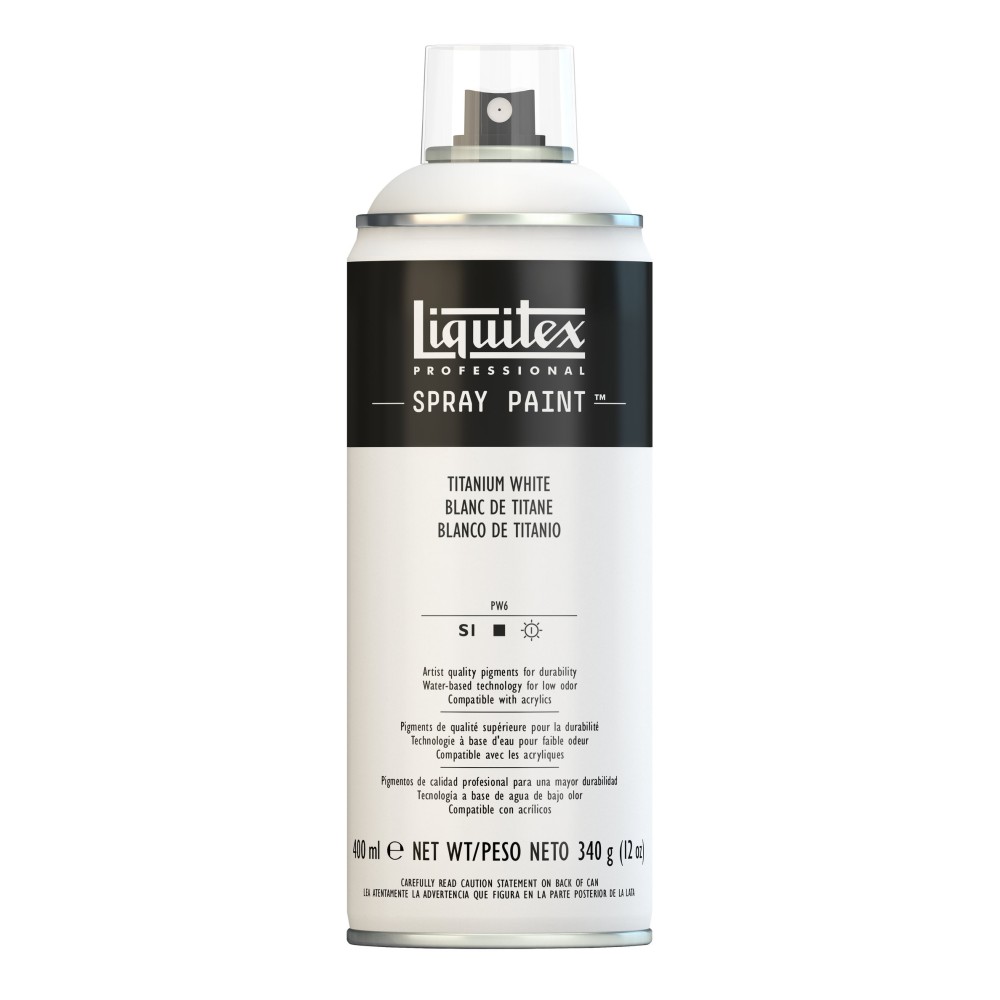 Farba akrylowa w spray'u - Liquitex - Titanium White, 400 ml