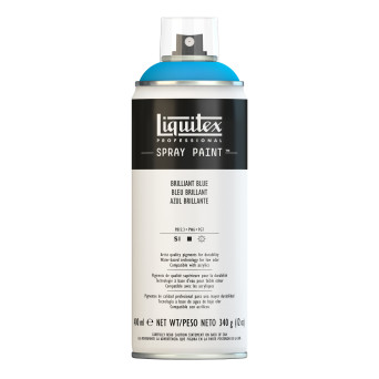 Farba akrylowa w spray'u - Liquitex - Brilliant Blue, 400 ml