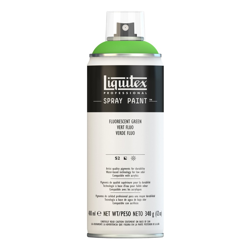 Farba akrylowa w spray'u - Liquitex - Fluorescent Green, 400 ml