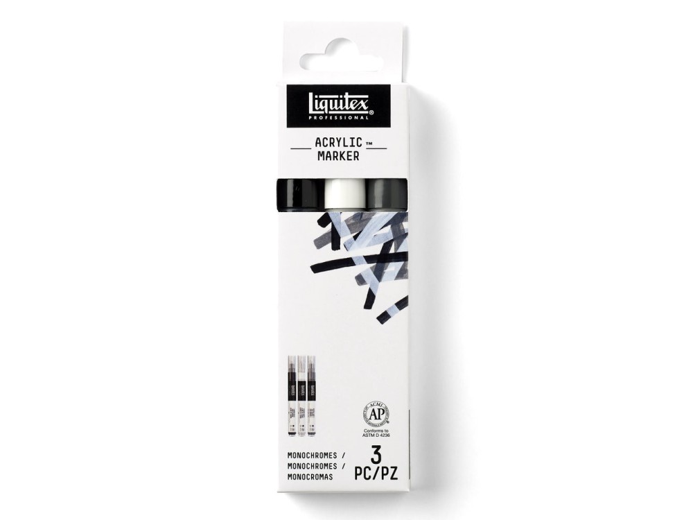 A set of Essential acrylic markers - Liquitex - 3 pcs.