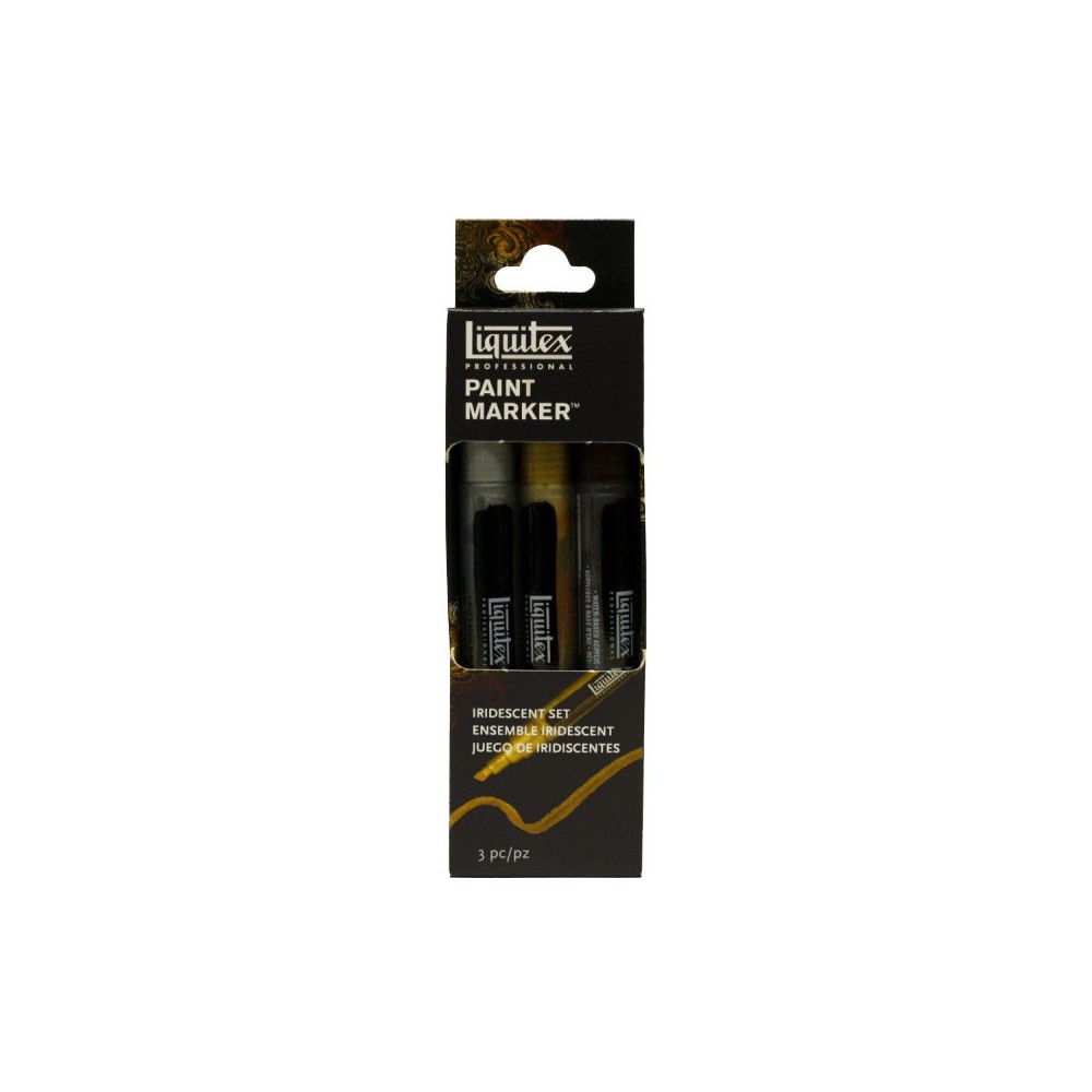 A set of Iridescent acrylic markers - Liquitex - 3 pcs