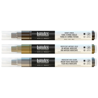 Zestaw markerów akrylowych Iridescent - Liquitex - 3 szt.
