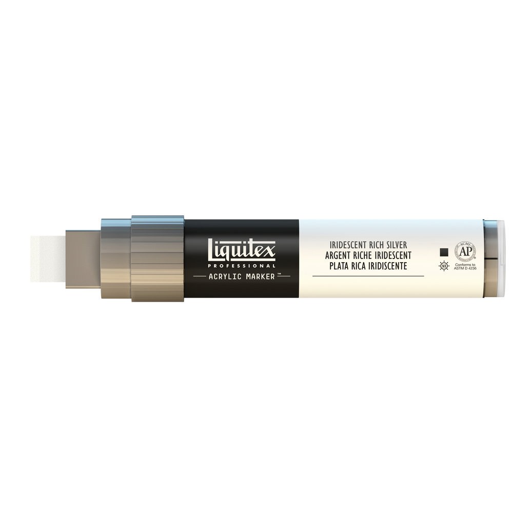 Acrylic marker - Liquitex - iridescent rich silver