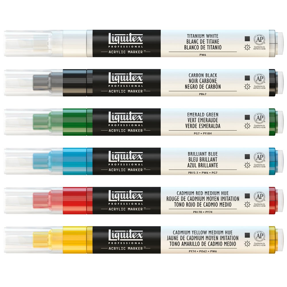 Zestaw markerów akrylowych Classics - Liquitex - 6 szt.