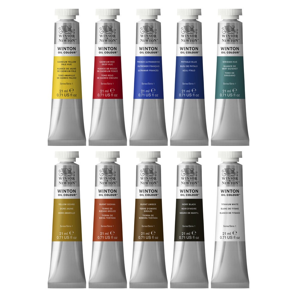 Zestaw farb olejnych Winton - Winsor & Newton - 10 kolorów x 21 ml