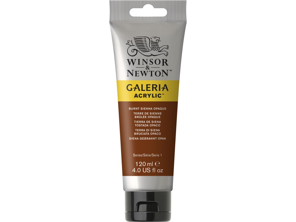 Farba akrylowa Galeria - Winsor & Newton - Burnt Sienna Opaque, 120 ml