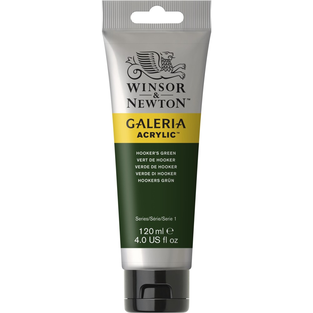 Farba akrylowa Galeria - Winsor & Newton - Hooker's Green, 120 ml