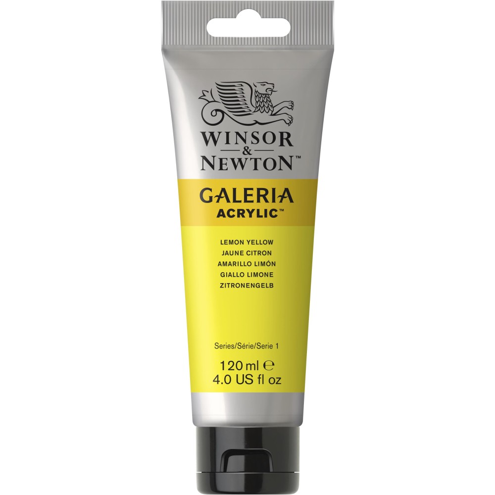 Acrylic paint Galeria - Winsor & Newton - Lemon Yellow, 120 ml