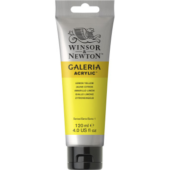 Acrylic paint Galeria - Winsor & Newton - Lemon Yellow, 120 ml