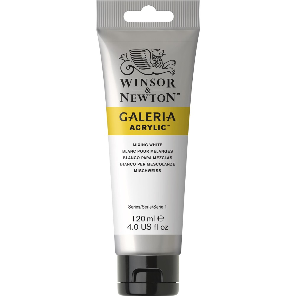 Farba akrylowa Galeria - Winsor & Newton - Mixing White, 120 ml