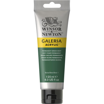 Acrylic paint Galeria - Winsor & Newton - Permanent Green Deep, 120 ml