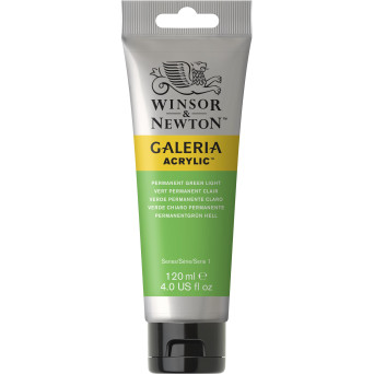 Farba akrylowa Galeria - Winsor & Newton - Permanent Green Light, 120 ml
