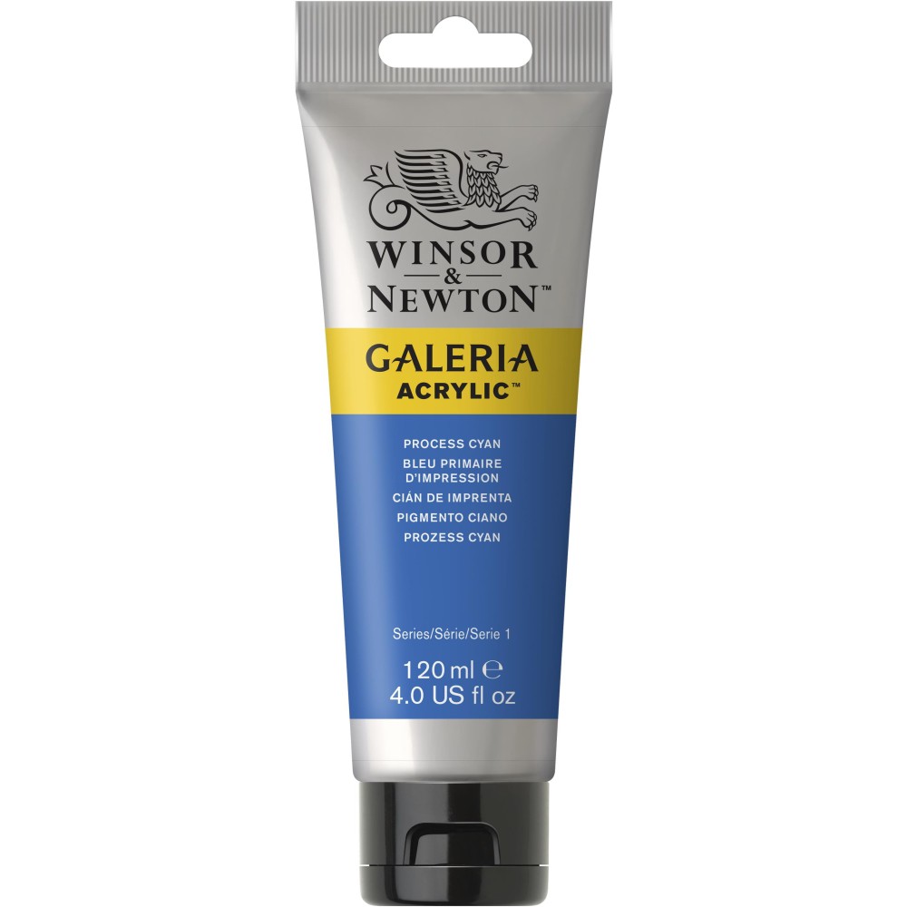 Farba akrylowa Galeria - Winsor & Newton - Process Cyan, 120 ml