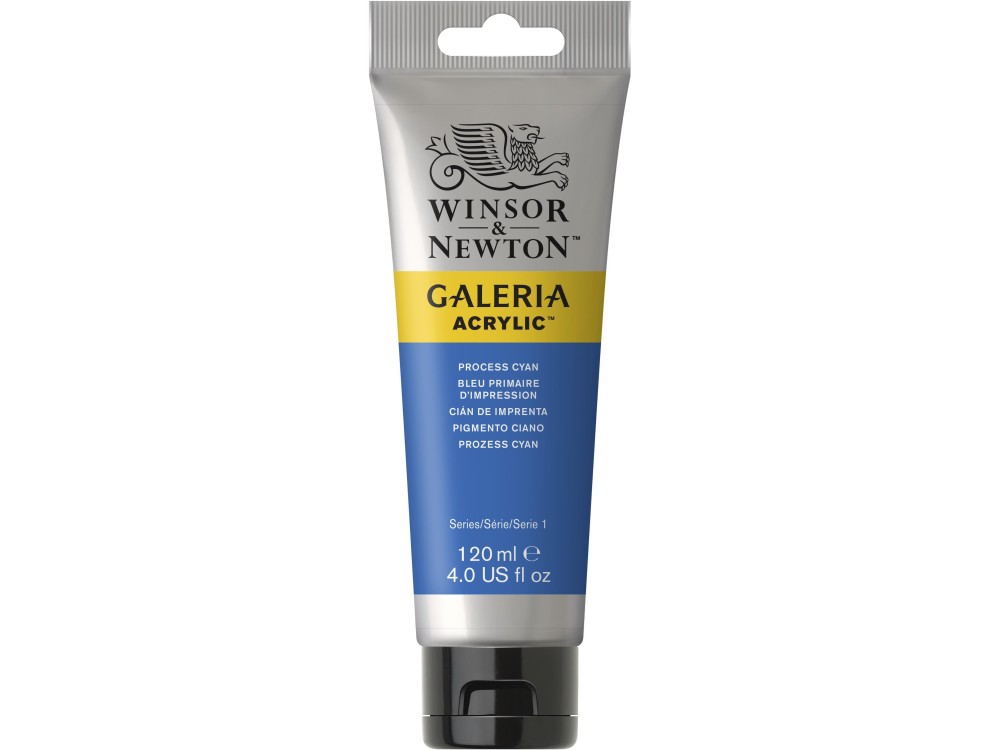 Farba akrylowa Galeria - Winsor & Newton - Process Cyan, 120 ml
