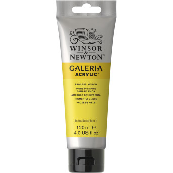 Farba akrylowa Galeria - Winsor & Newton - Process Yellow, 120 ml